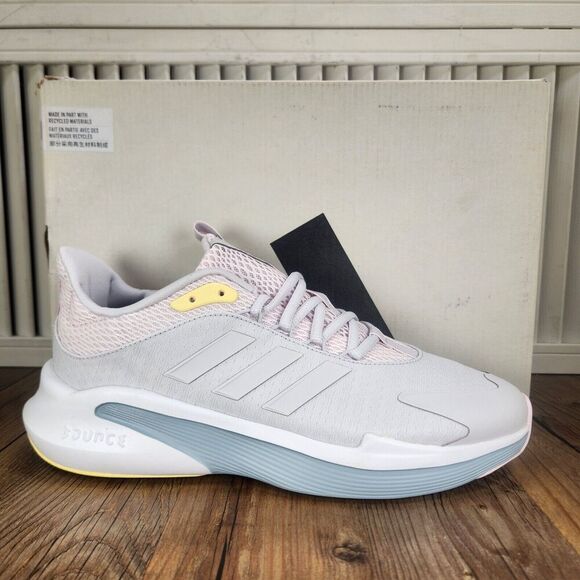 Adidas Bounce Alphaedge+ IF7286 Womens Sz 9 Gray Pink Running Gym Sneakers Shoes - Picture 1 of 11